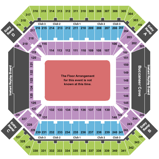 Raymond James Stadium seating chart